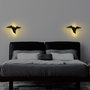 Opviq Lámpara de pared de metal negra con LED 1W